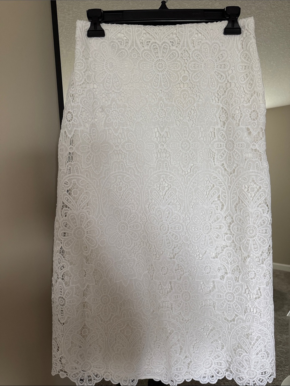 NWT Abercrombie & Fitch White Lace Midi Skirt